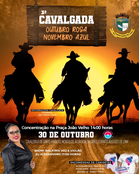 3ª Cavalgada, outubro rosa – novembro azul